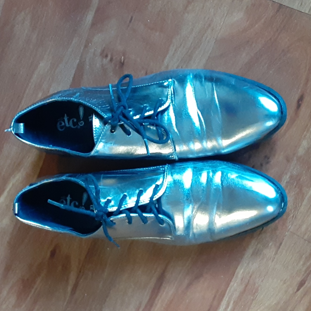 Silver Oxford Style Shoes